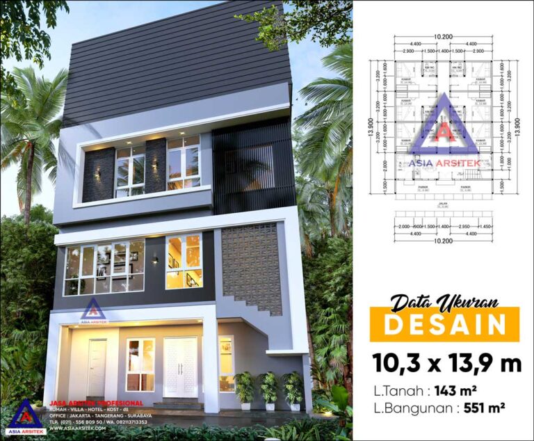 Jasa Arsitek Desain Rumah Kost 4 Lantai di Menteng Jakarta Pusat