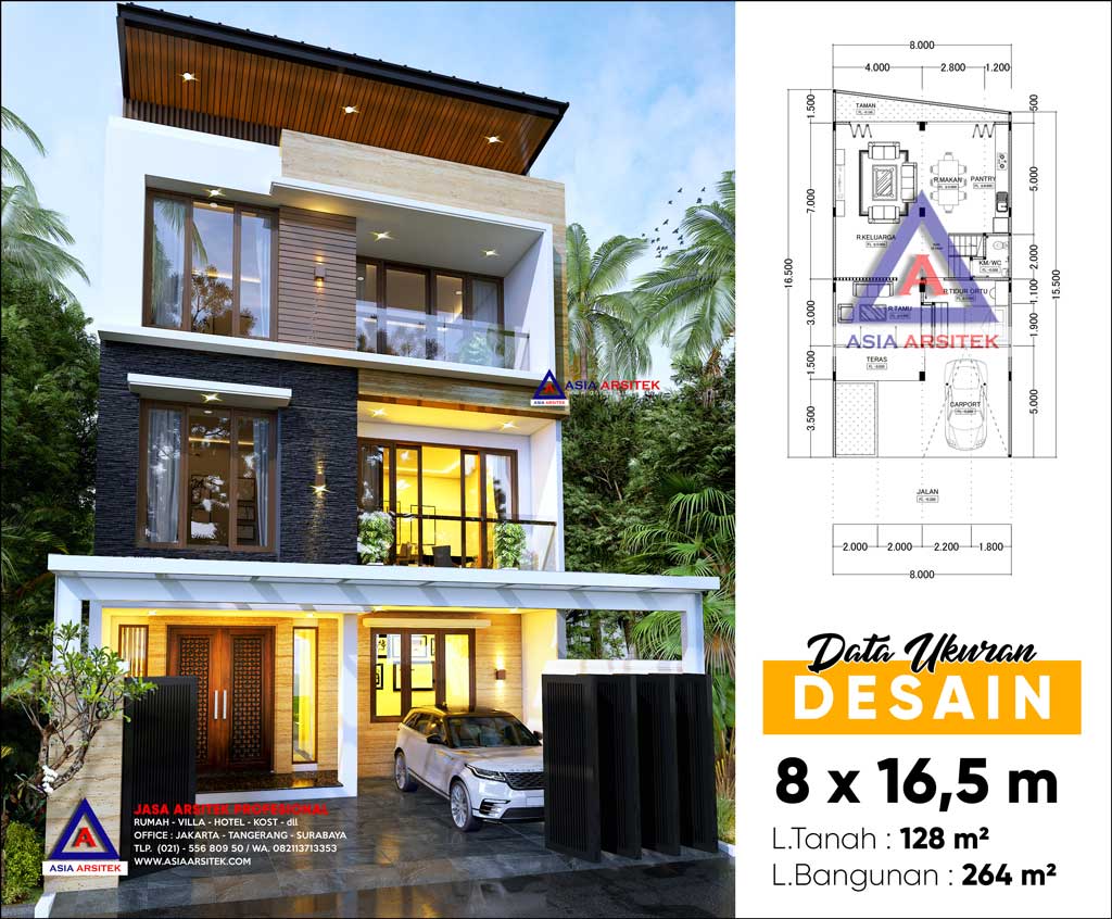 Jasa Arsitek Desain Rumah Minimalis Modern 3 Lantai di Duri Kepa Jakarta Barat
