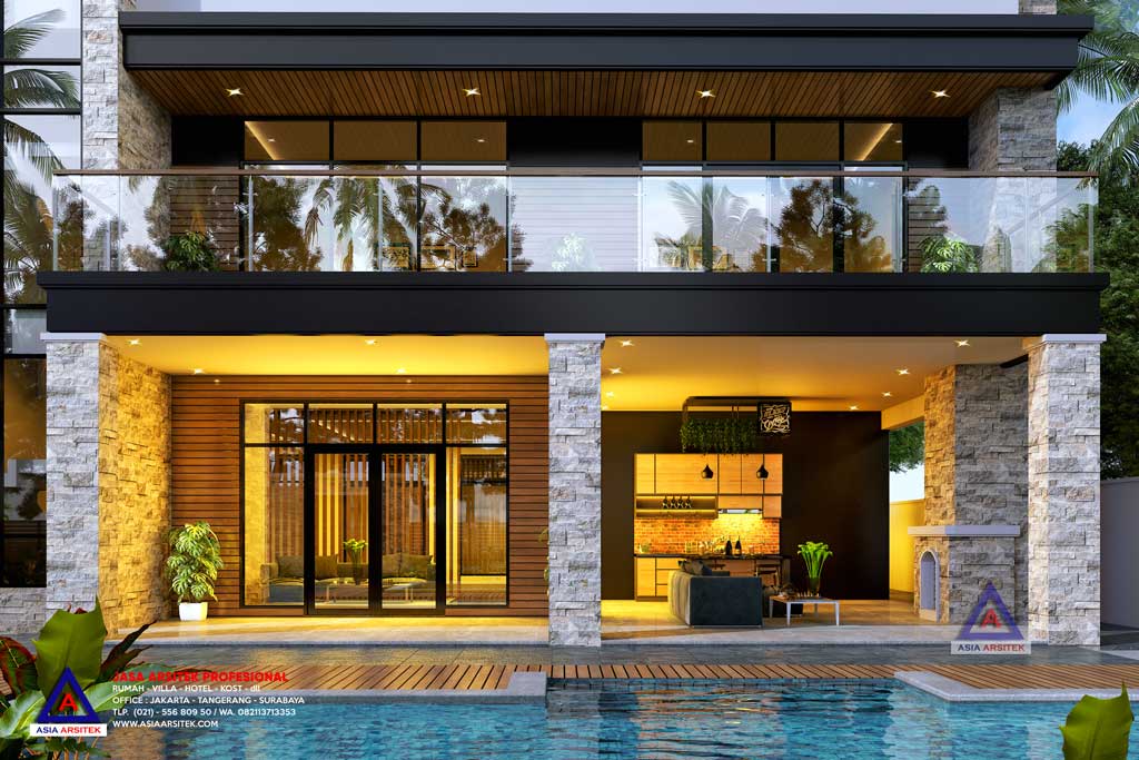 Jasa Arsitek Desain Villa Style Tropis Modern di Bandung Jawa Barat