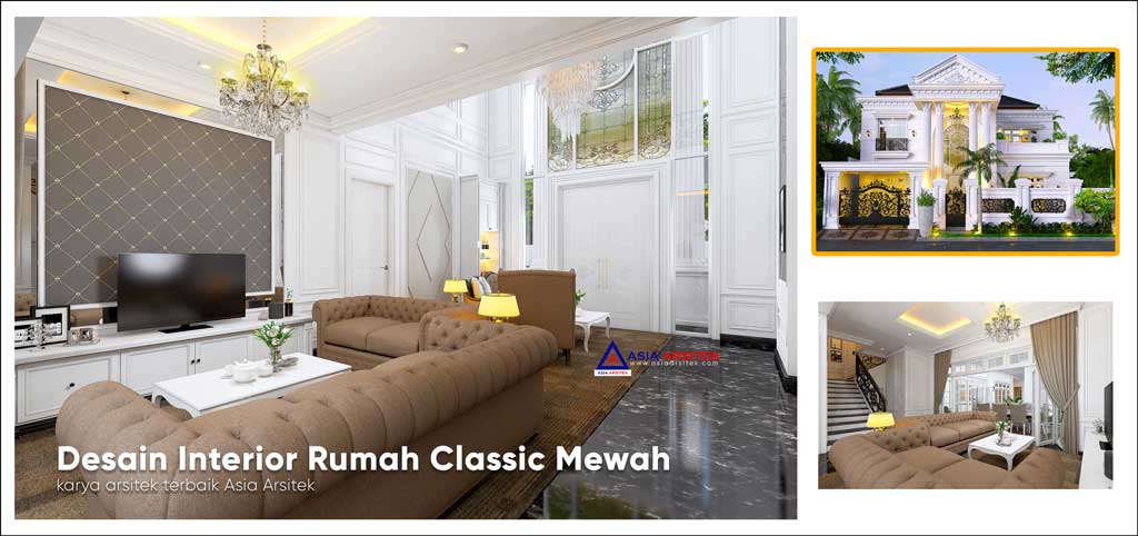 Desain Interior Rumah Mewah Classic Ibu Retno di Depok
