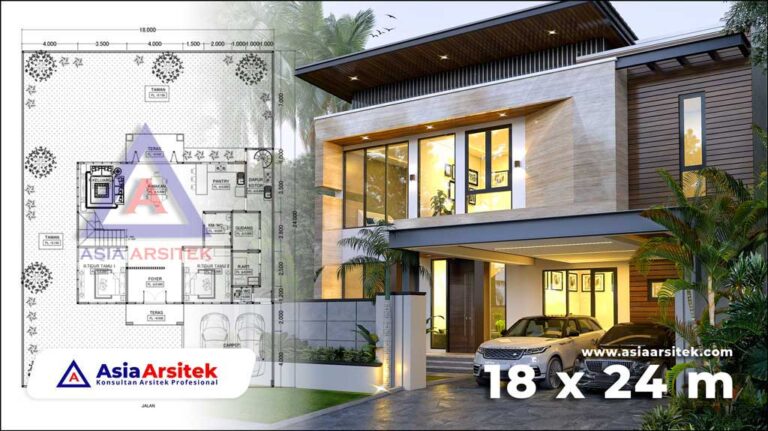 Desain Rumah Mewah Minimalis Kontemporer Di Lahan 18 x 24 Meter