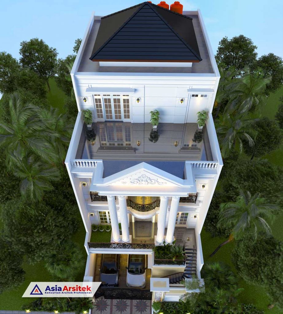 Jasa Arsitek Desain Rumah 4 Lantai Classic Mewah di Sunter DKI Jakarta