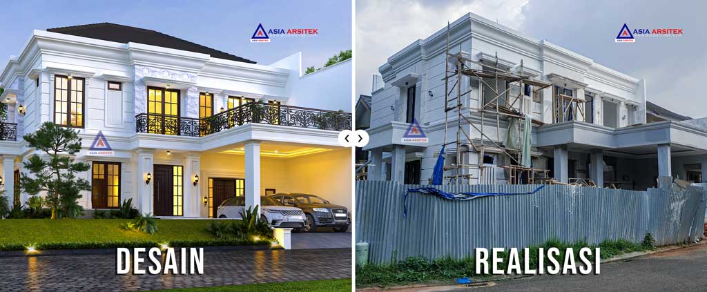 Proses Pembangunan Rumah Mewah Tropis Hook di BSD City Tangerang