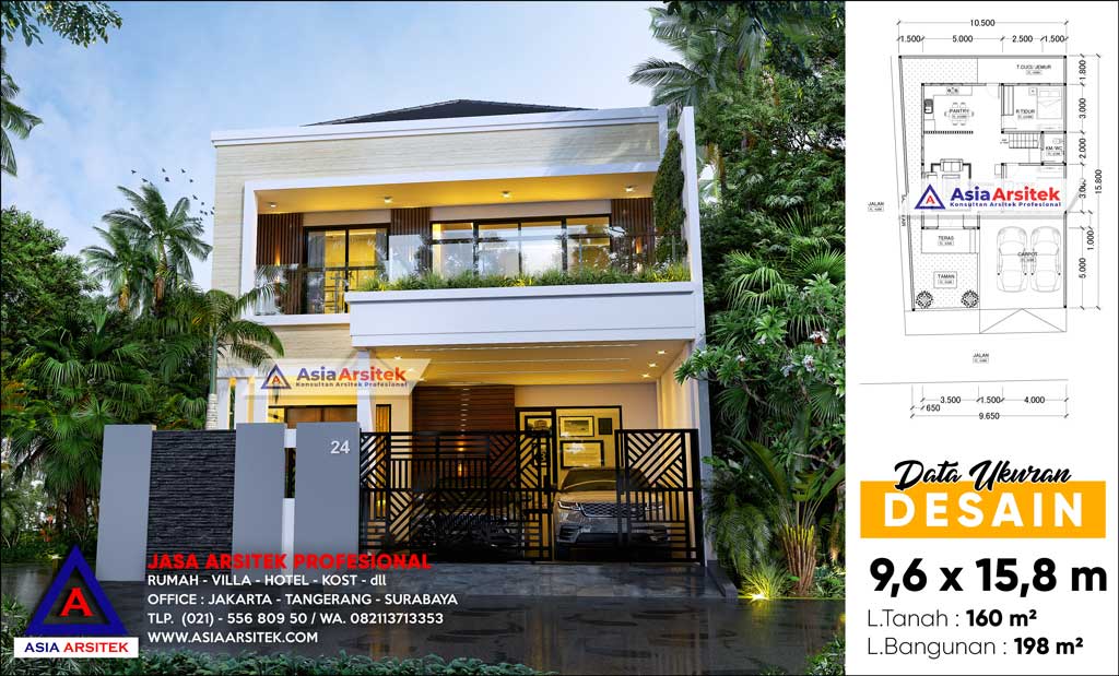 Jasa Arsitek Desain Rumah 2 Lantai Style Minimalis di Jatisampurna Bekasi