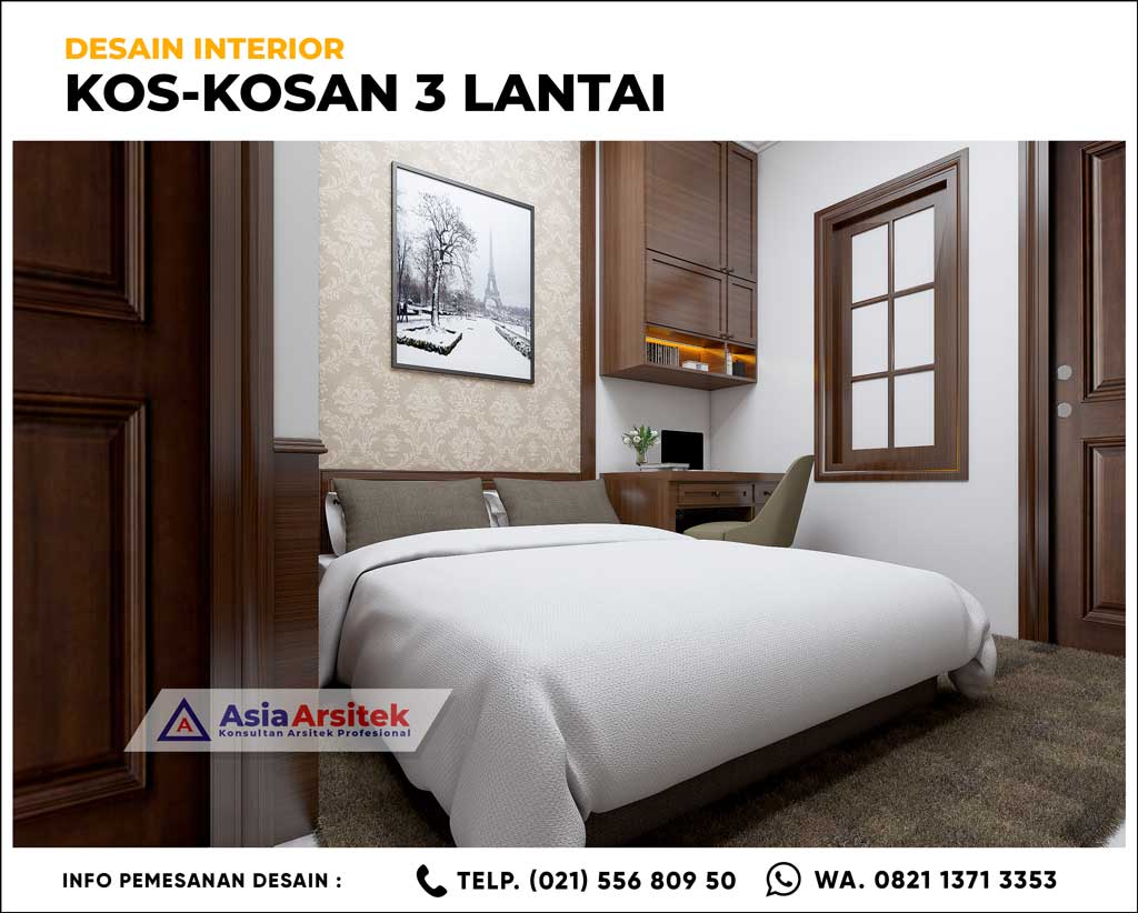 Desain Interior Kos Kosan 3 Lantai 20 Kamar Ibu Puspa di Serpong Utara