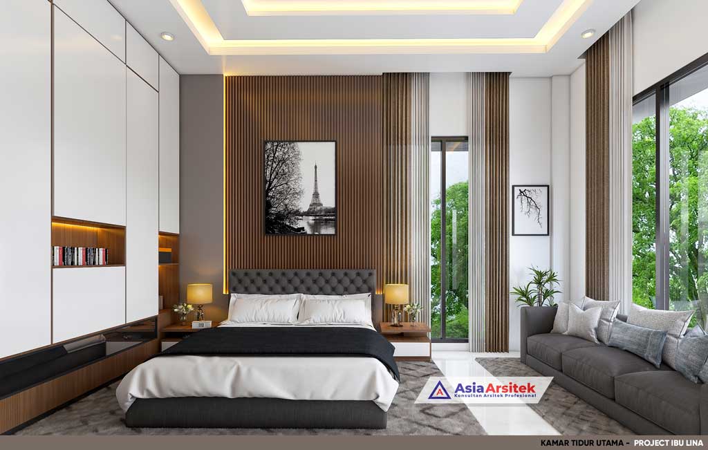 Desain Rumah Mewah 2 Lantai Modern Minimalis 7 Kamar Dengan Kolam Renang di Lahan 15 x 37 Meter