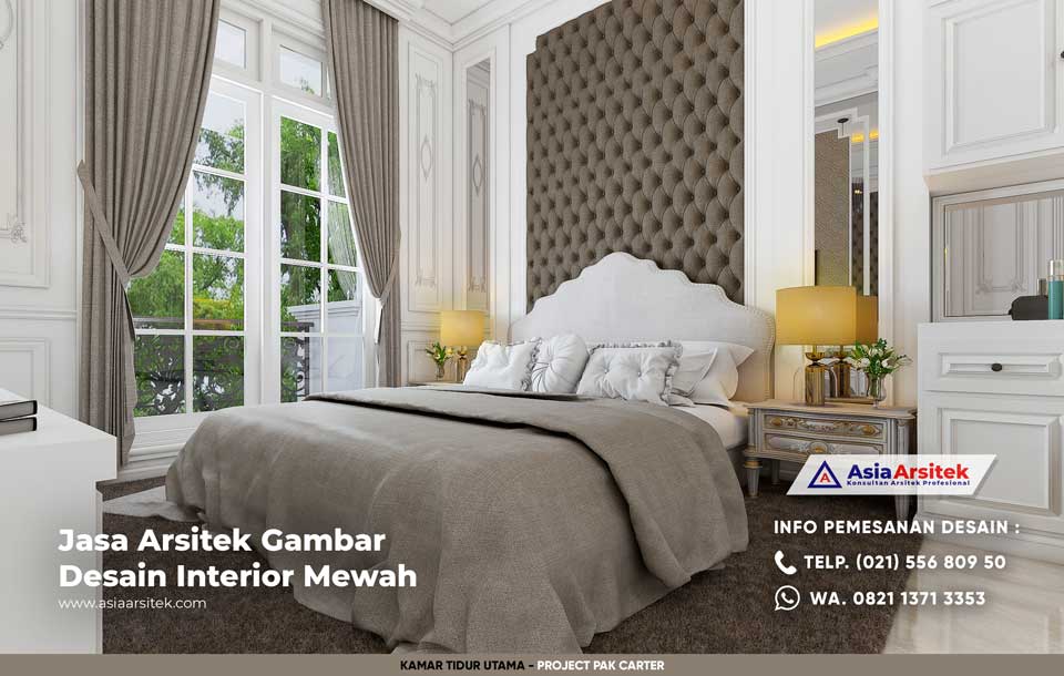 Desain Interior Kamar Tidur Utama Rumah Classic View 2