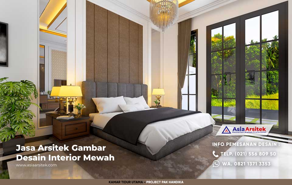 Jasa Arsitek Desain Interior Rumah Tropis Mediterania Pak Handika di Kota Bogor