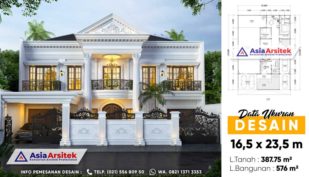 Jasa Arsitek Desain Rumah Klasik 2 Lantai di Munjuljaya Purwakarta