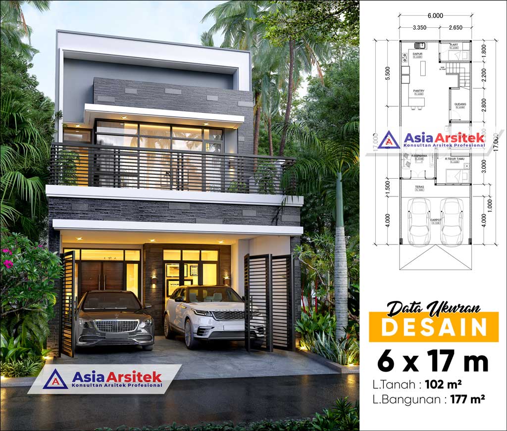 Jasa Arsitek Desain Rumah Minimalis 2 Lantai di Alam Sutera Tangerang