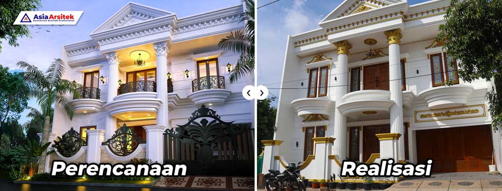 Proses Pembangunan Rumah Mewah Klasik di Perumahan Gramapuri Tamansari Cibitung Bekasi