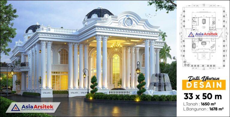 Jasa Arsitek Desain Rumah Klasik Mewah 2 Lantai di Makassar Sulawesi Selatan