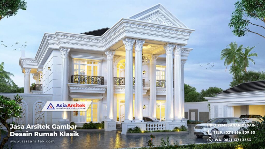 Jasa Arsitek Desain Rumah Mewah Klasik 2 Lantai di Lahat Sumatera Selatan