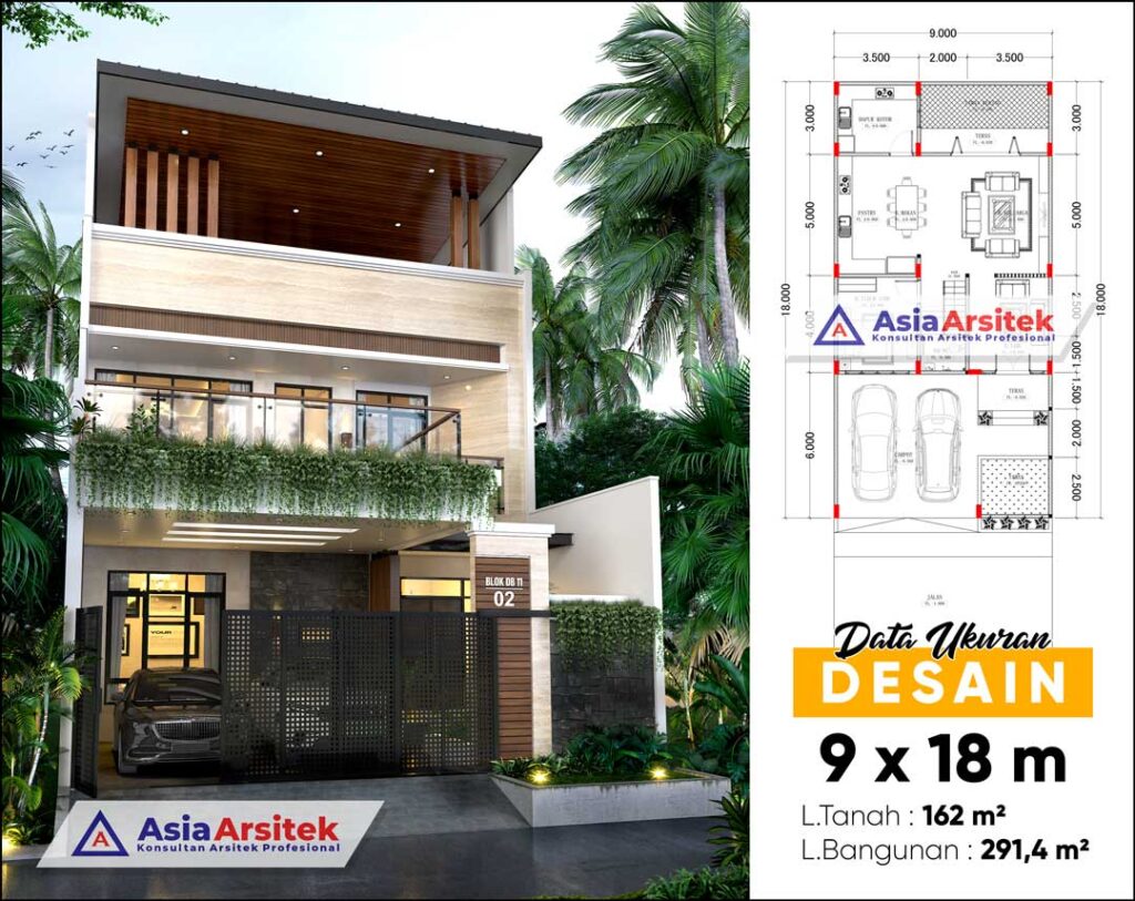 Jasa Arsitek Desain Rumah Minimalis 3 Lantai di Gading Serpong Tangerang