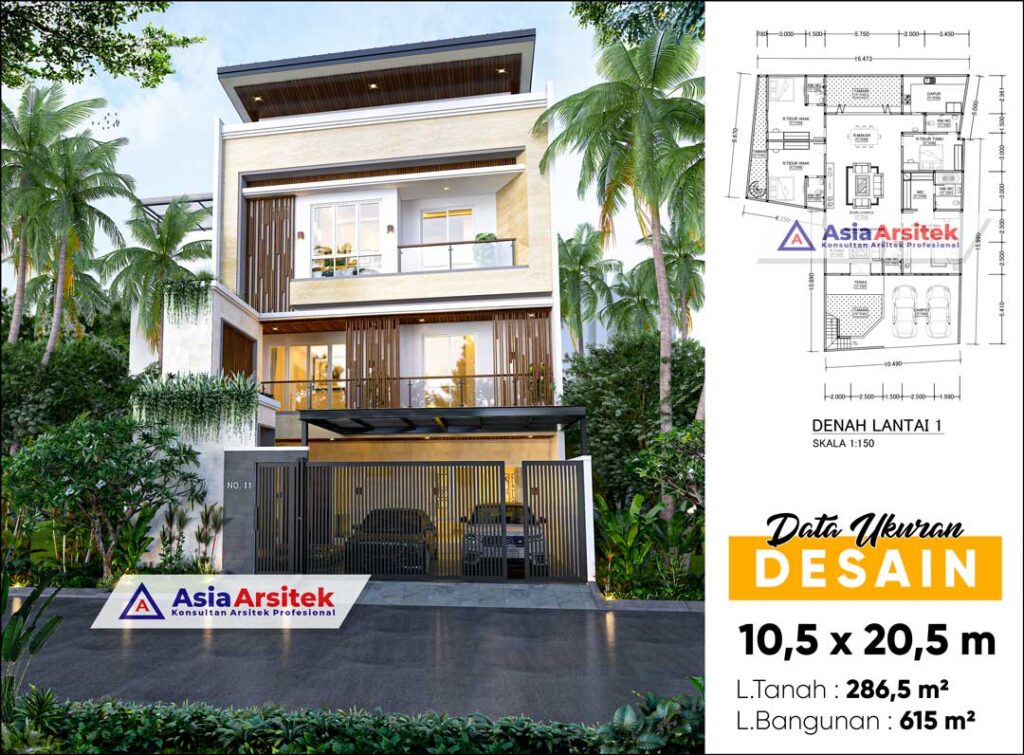 Jasa Arsitek Desain Rumah Minimalis Modern 3 Lantai di Pancoran Jakarta Selatan