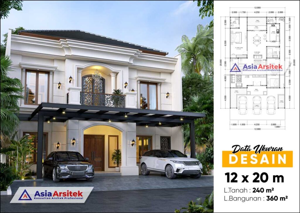 Jasa Arsitek Desain Rumah Tropis 2 Lantai di Alam Sutera Tangerang