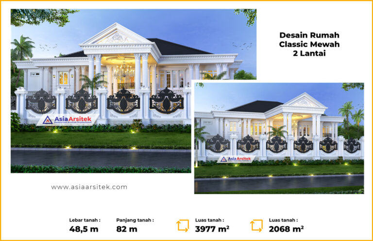 WOWW Desain Rumah Classic Mewah 2 Lantai