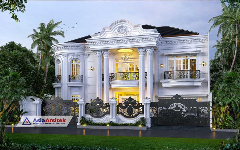 Jasa Arsitek Desain Rumah Klasik Mewah 2 Lantai di Kota Malang Jawa Timur