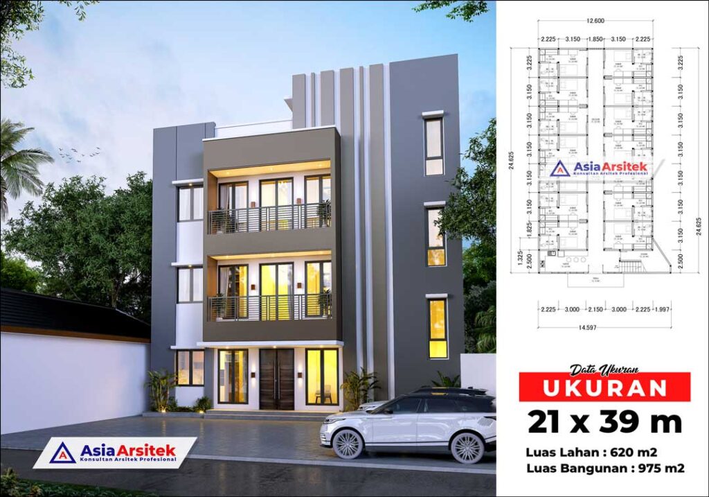 Jasa Arsitek Kost Kosan 3 Lantai di Ciampea Bogor Jawa Barat