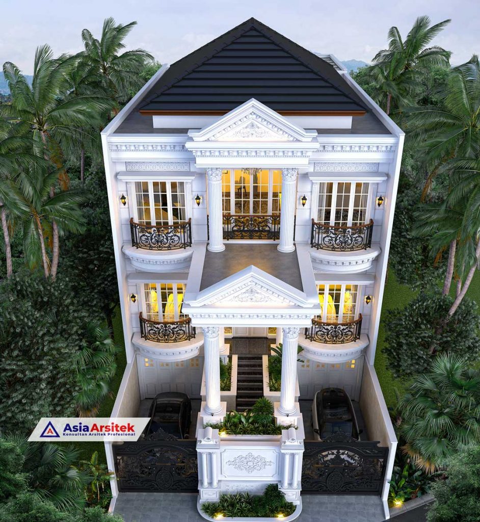 Jasa Arsitek Desain Rumah Klasik Mewah 3 Lantai di Tarakan Kalimantan Utara
