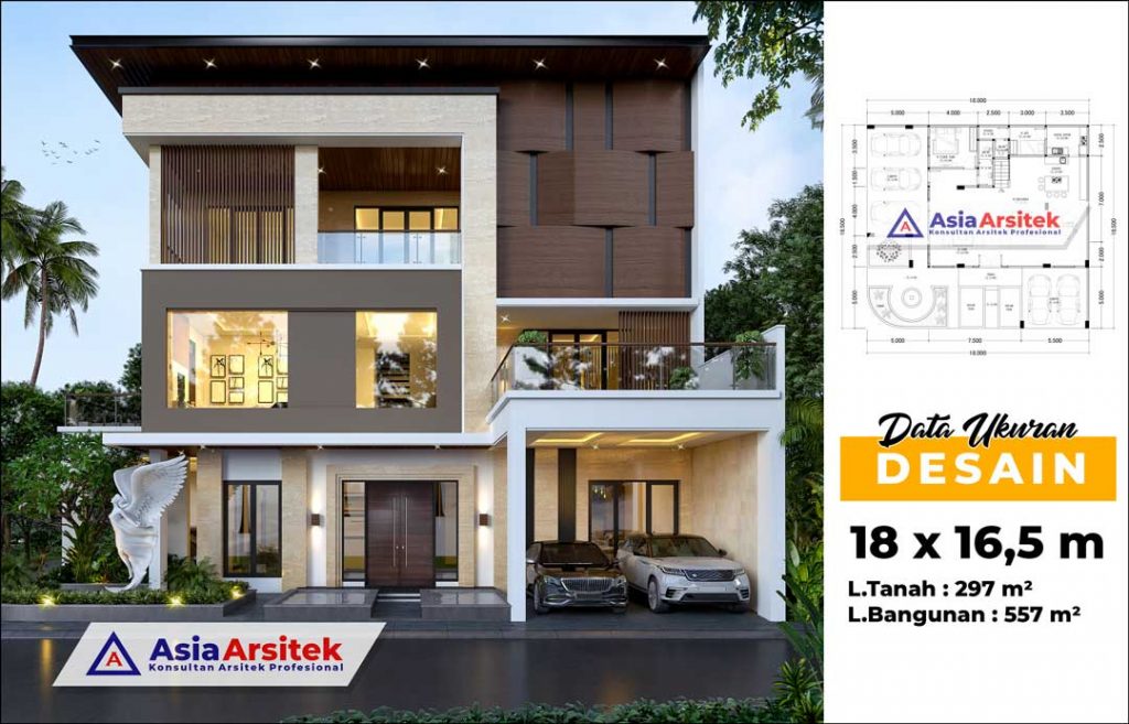 Jasa Arsitek Desain Rumah Mewah Minimalis Kontemporer 3 Lantai di Pulomas Residence Jakarta Timur