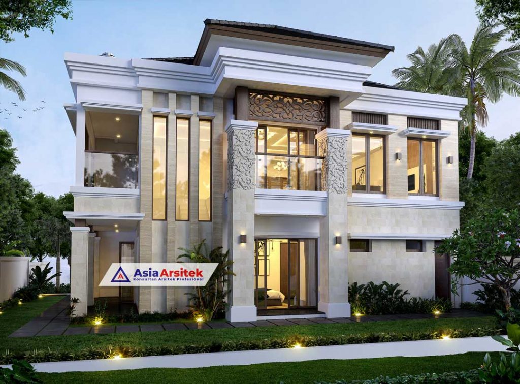 Jasa Arsitek Desain Rumah Mewah Tropis Modern 2 Lantai di Villa Bougenville Cipanas Cianjur Jawa Barat