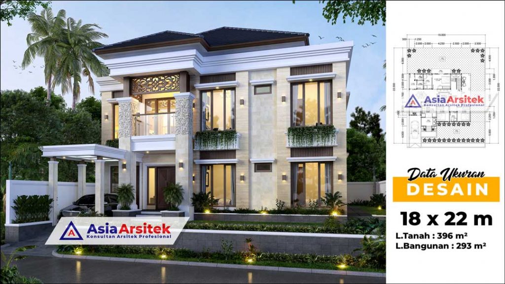 Jasa Arsitek Desain Rumah Mewah Tropis Modern 2 Lantai di Villa Bougenville Cipanas Cianjur Jawa Barat