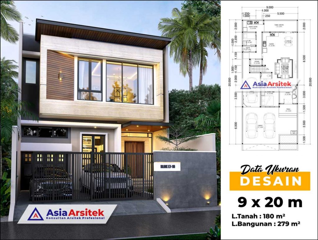 Jasa Arsitek Desain Rumah Minimalis 2 Lantai di Taman Duta Mas Jakarta Barat