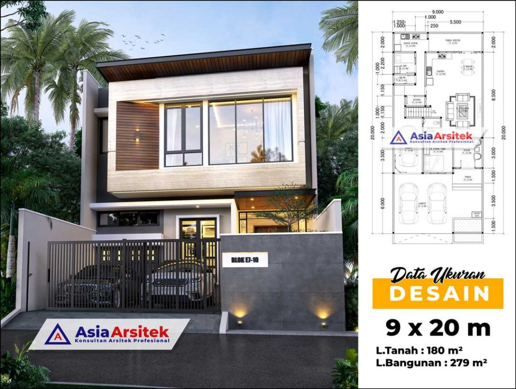 Jasa Arsitek Desain Rumah Minimalis 2 Lantai di Taman Duta Mas Jakarta Barat