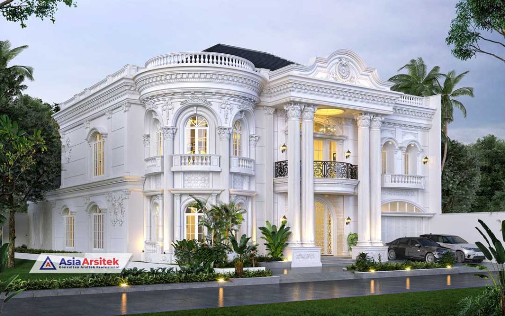 Jasa Arsitek Desain Rumah Klasik Mewah 2 Lantai di Kota Malang Jawa Timur