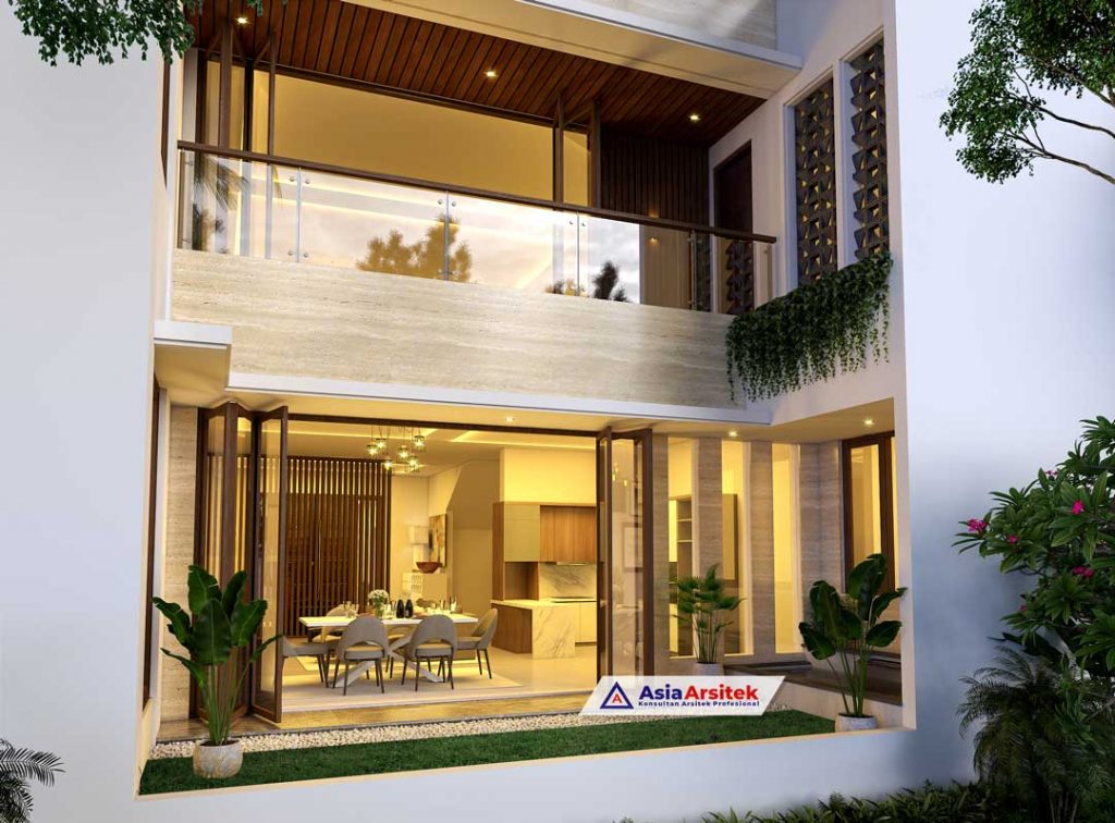 Jasa Arsitek Desain Rumah Mewah Tropis Modern 2 Lantai di Cirebon Jawa Barat