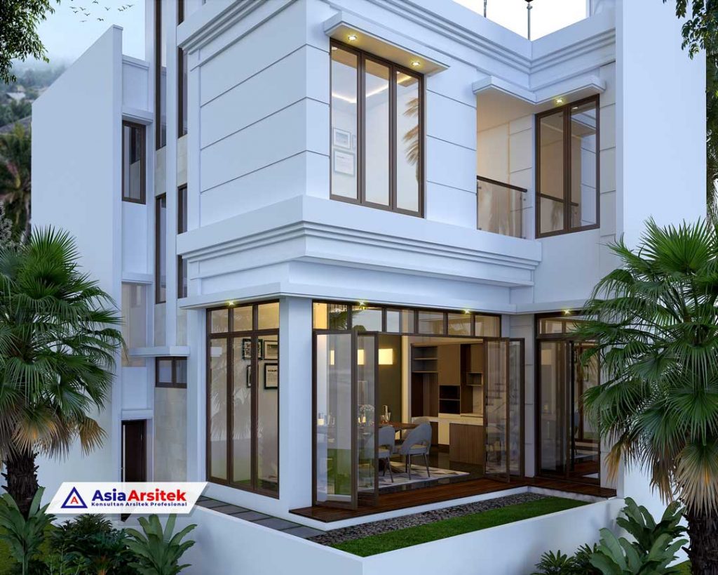 Jasa Arsitek Desain Rumah Mewah Tropis Modern 2 Lantai di Kota Jakarta Barat