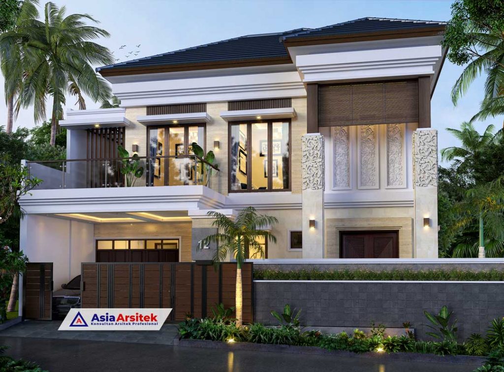 Jasa Arsitek Desain Rumah Mewah Tropis Modern 2 Lantai di Lebak Bulus Jakarta Selatan