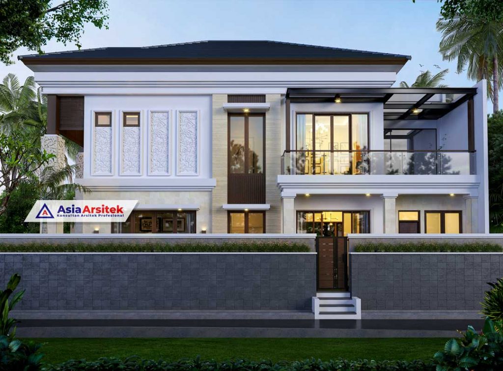 Jasa Arsitek Desain Rumah Mewah Tropis Modern 2 Lantai di Lebak Bulus Jakarta Selatan