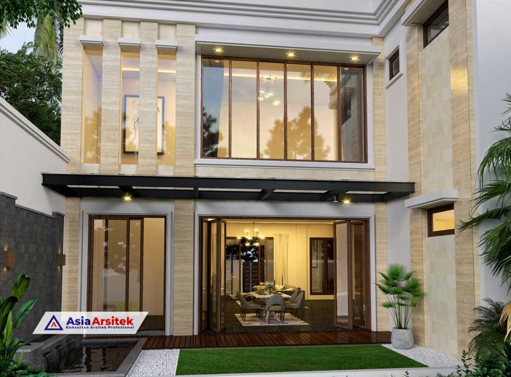 Jasa Arsitek Desain Rumah Mewah Tropis Modern 2 Lantai di Lebak Bulus Jakarta Selatan
