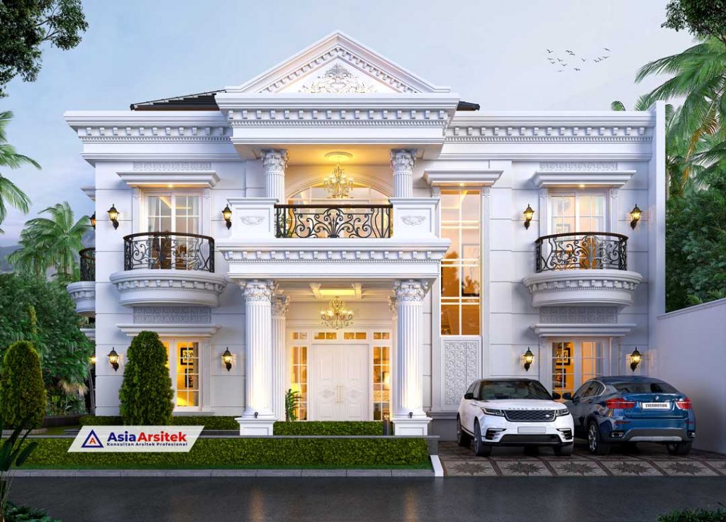Jasa Arsitek Desain Gambar Rumah Klasik 2 Lantai di Pekanbaru Riau