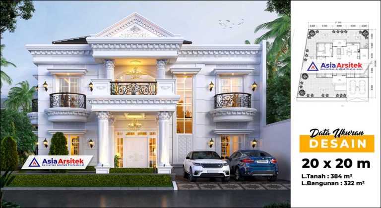 Jasa Arsitek Desain Gambar Rumah Klasik 2 Lantai di Pekanbaru Riau