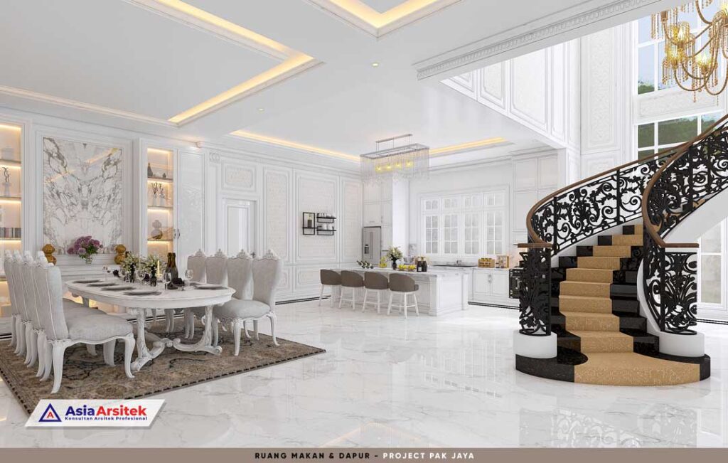 Jasa Arsitek Desain Rumah Klasik Mewah 2 Lantai di Indramayu Jawa Barat