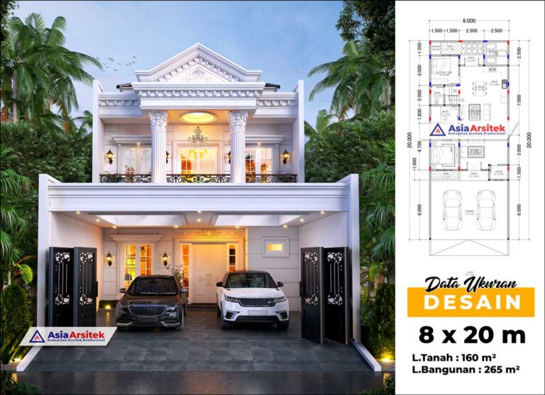 Jasa Arsitek Desain Rumah Klasik 2 Lantai di Gading Serpong Tangerang