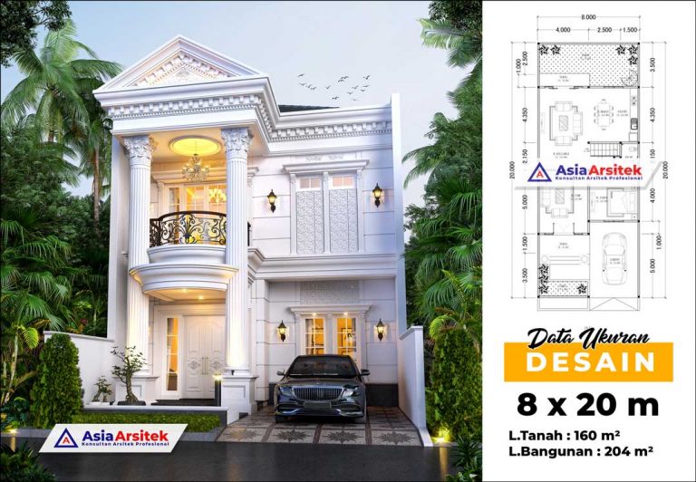 Jasa Arsitek Desain Rumah Klasik 2 Lantai di Kota Pekanbaru Riau