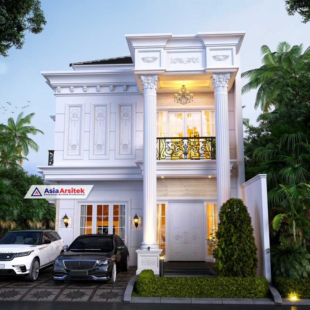 Jasa Arsitek Desain Rumah Klasik 2 Lantai di Riau Sumatera