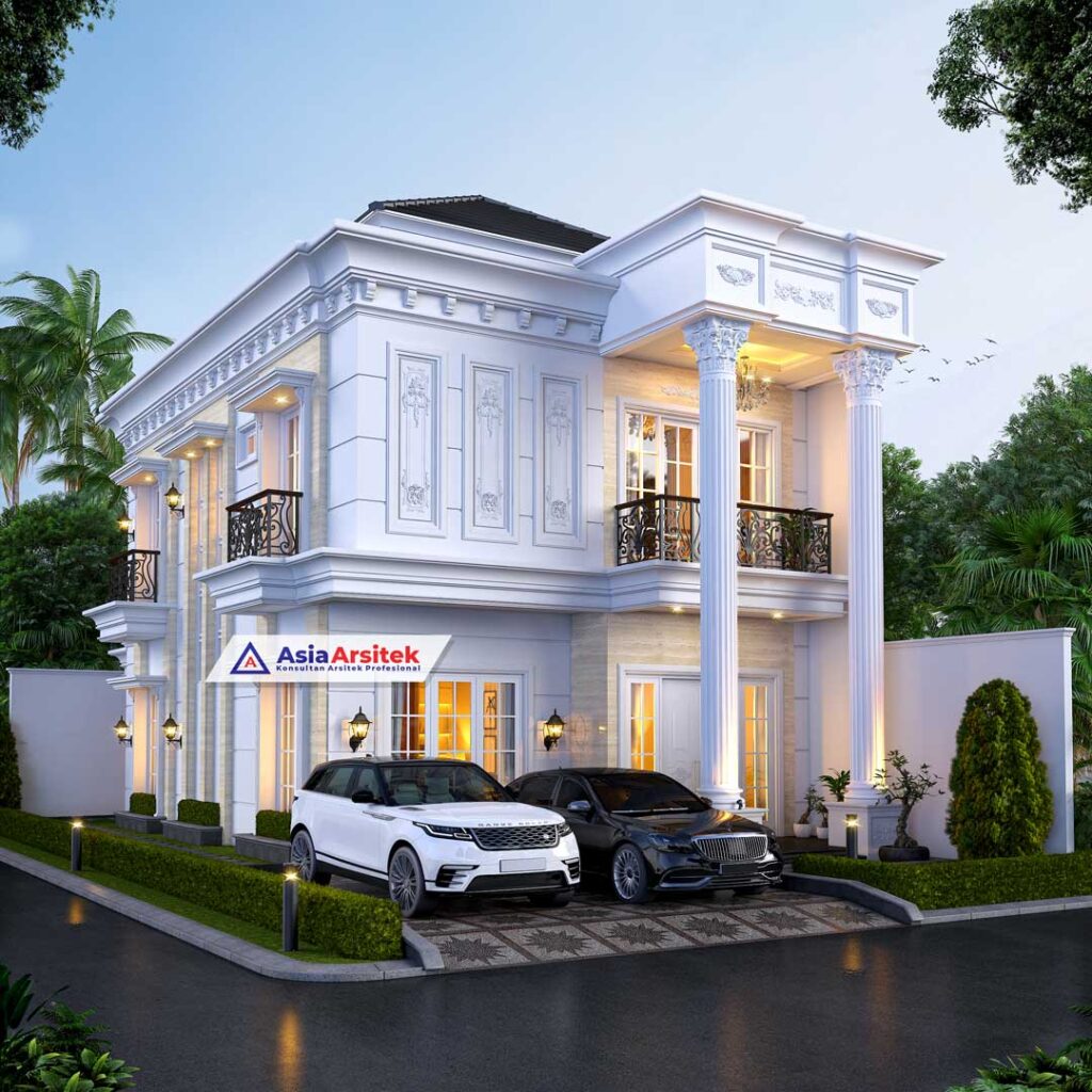 Jasa Arsitek Desain Rumah Klasik 2 Lantai di Riau Sumatera