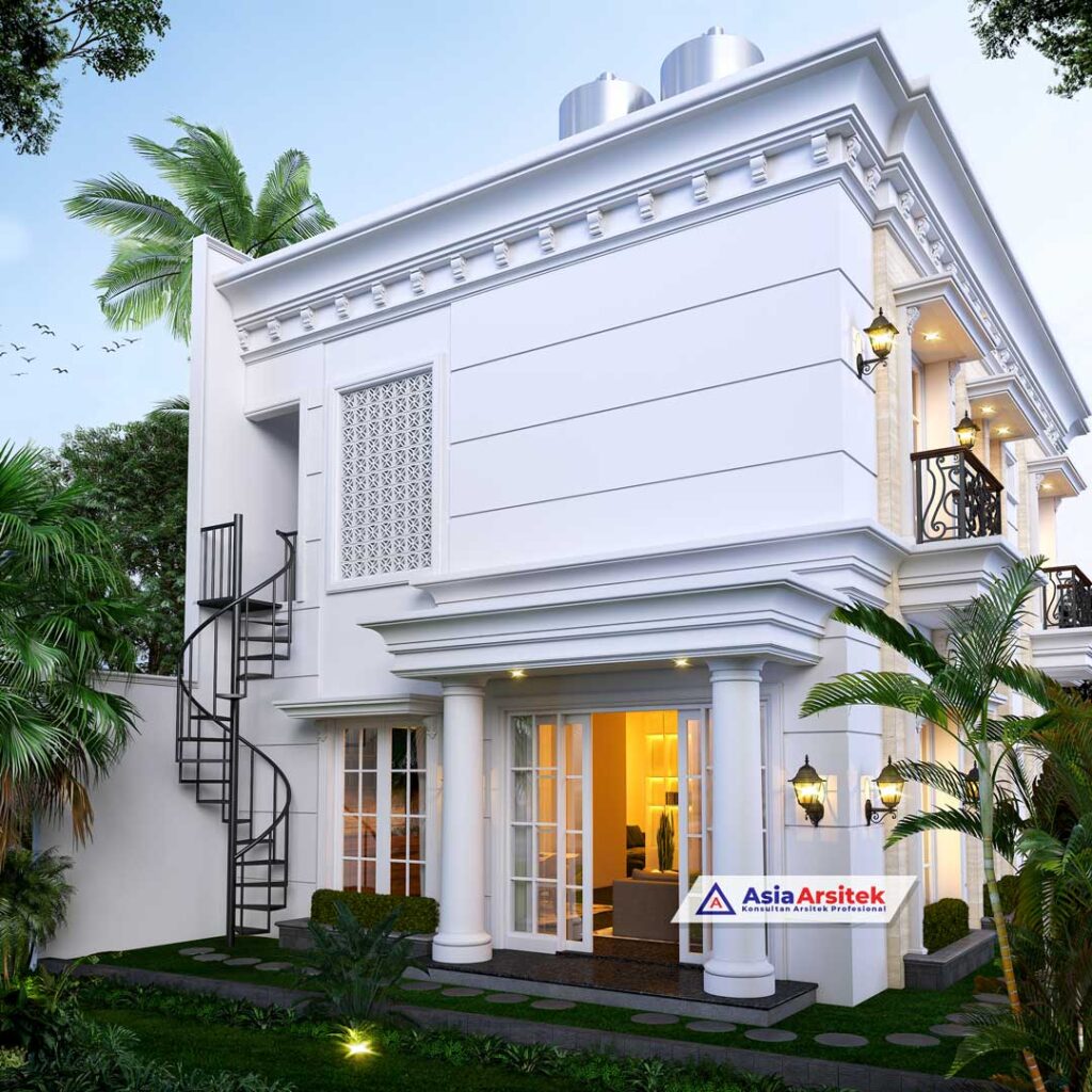Jasa Arsitek Desain Rumah Klasik 2 Lantai di Riau Sumatera