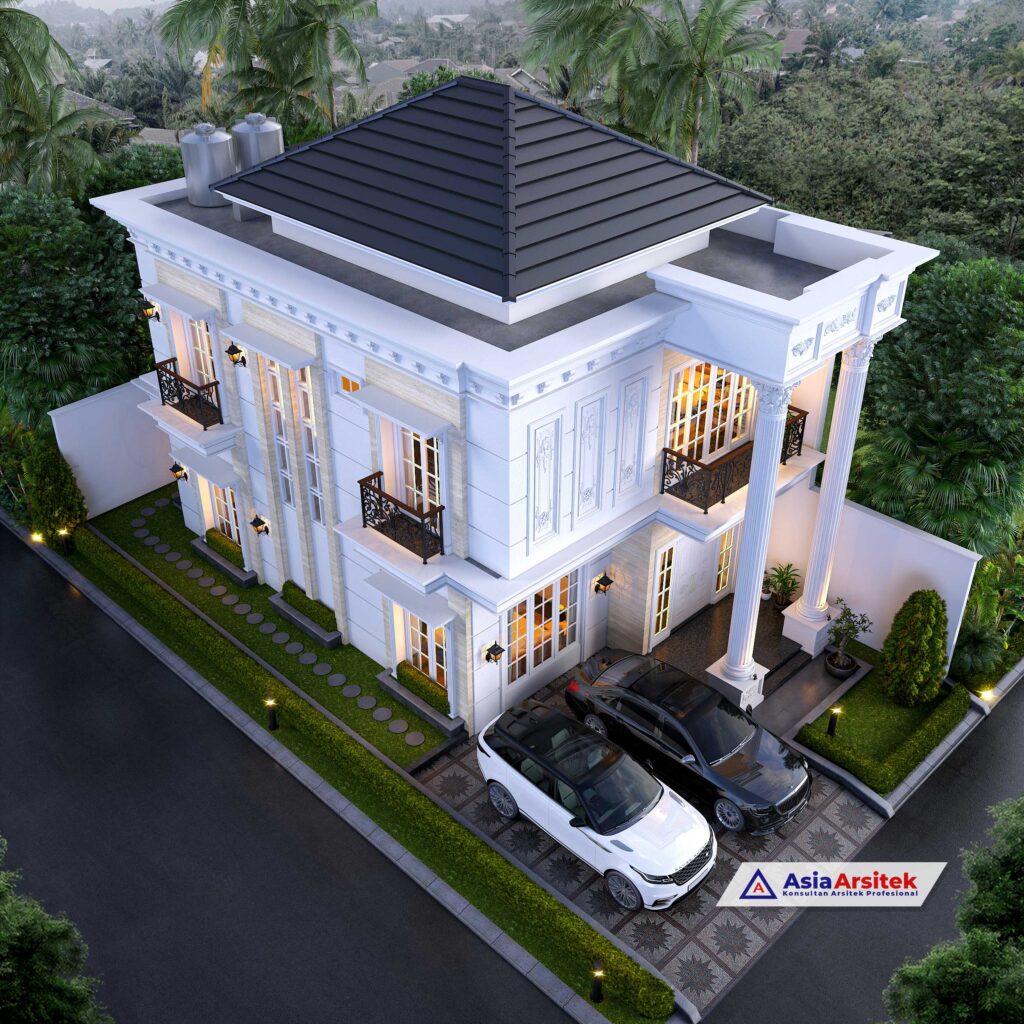 Jasa Arsitek Desain Rumah Klasik 2 Lantai di Riau Sumatera