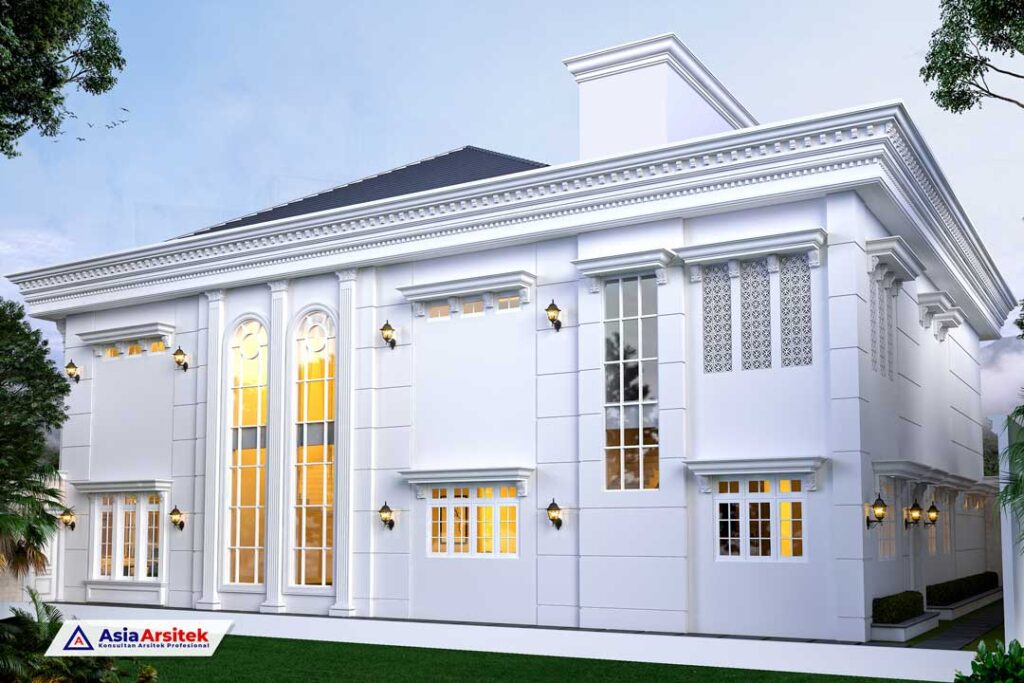 Jasa Arsitek Desain Rumah Klasik Mewah 2 Lantai di Indramayu Jawa Barat