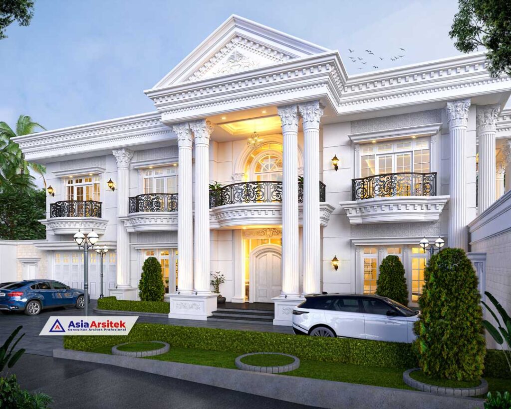 Jasa Arsitek Desain Rumah Klasik Mewah 2 Lantai di Indramayu Jawa Barat
