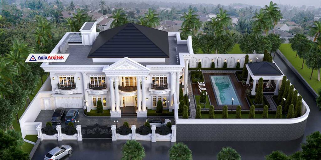 Jasa Arsitek Desain Rumah Klasik Mewah 2 Lantai di Indramayu Jawa Barat