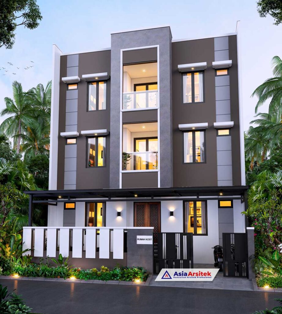 Jasa Arsitek Desain Rumah Kost Kosan 3 Lantai di Grogol Jakarta Barat