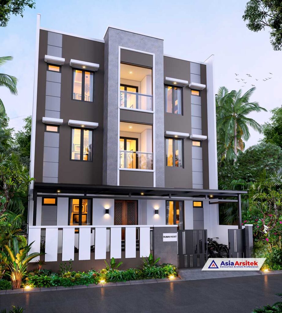 Jasa Arsitek Desain Rumah Kost Kosan 3 Lantai di Grogol Jakarta Barat