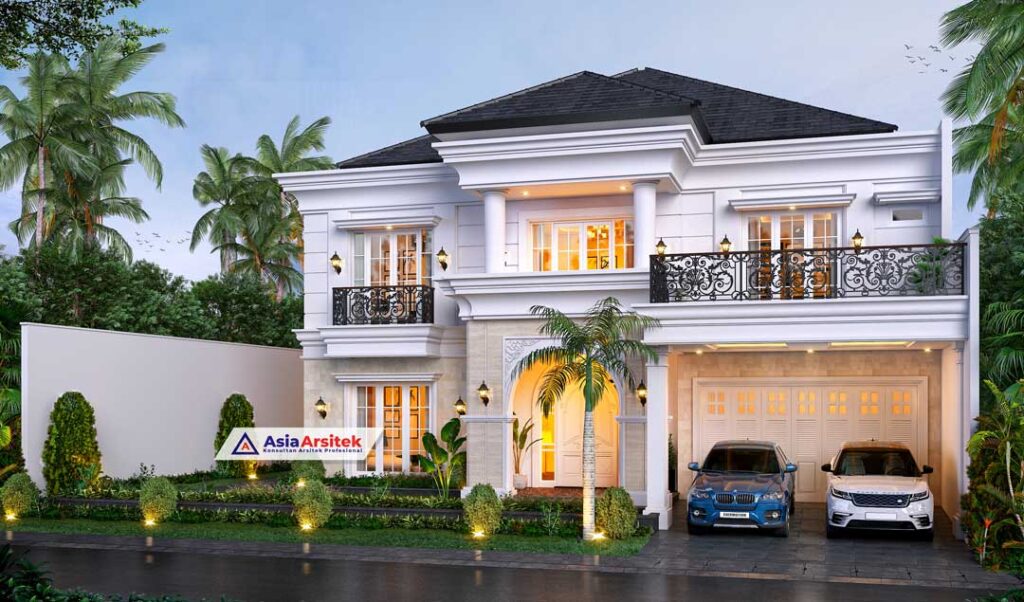 Jasa Arsitek Desain Rumah Mewah Tropis 2 Lantai di PIK Jakarta Utara